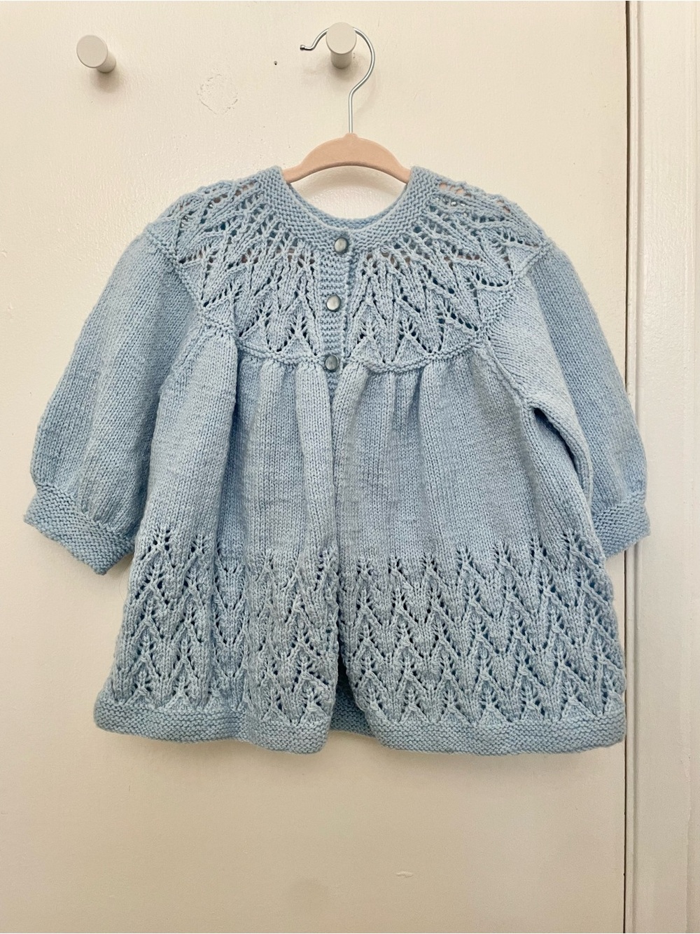 Vintage Hand-Knit Kids Cardigan 1-3yrs